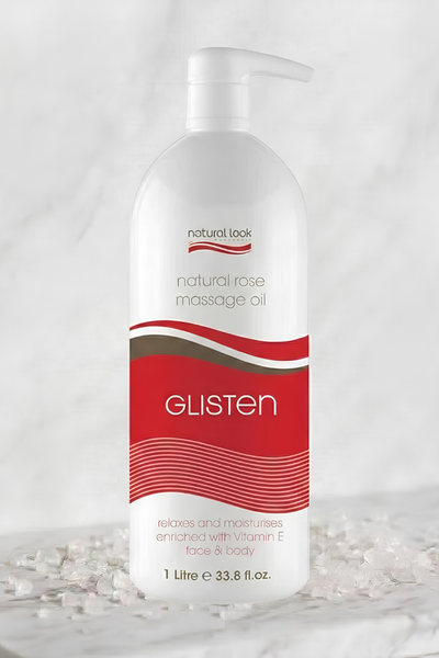 Dầu massage cơ thể dưỡng ẩm hương hoa hồng - NATURAL LOOK GLISTEN ROSE BODY MASSAGE OIL 1Lít