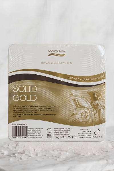Sáp tẩy lông dạng đặc NATURAL LOOK SOLID GOLD WAX 1Kg